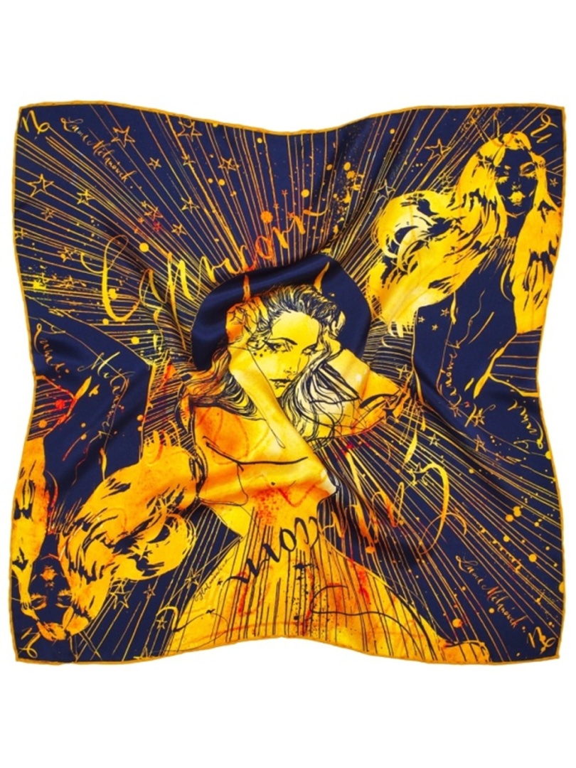 AZ-10 Apaszka Jedwabna Zodiak Kozioro�ec 68x68cm Anny Halarewicz
